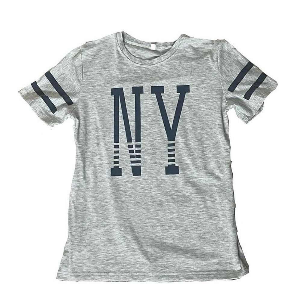 grey new york short sleeve graphic t-shirt